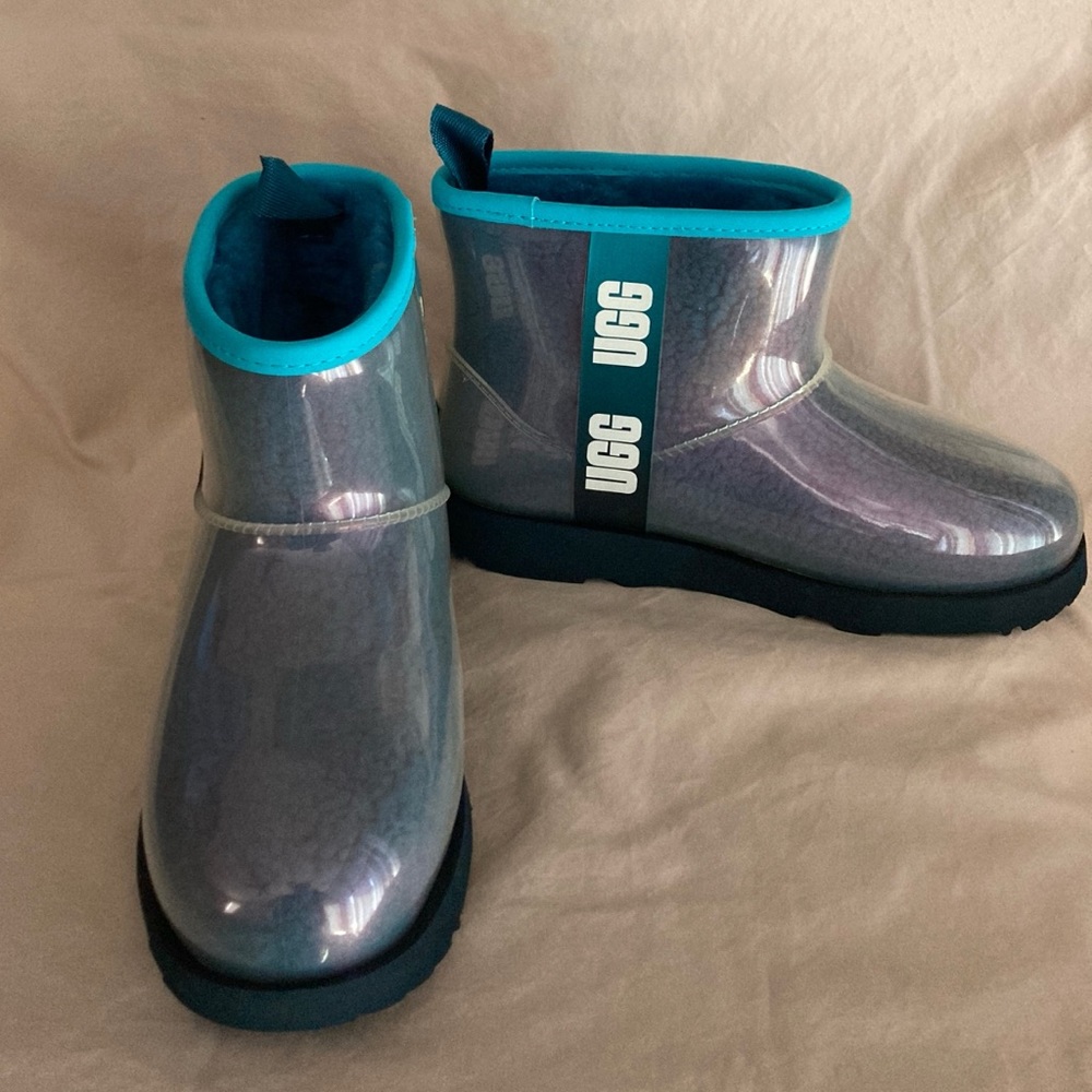 BRAND NEW Uggs Mini Boot Clear Iridescent Shimmer